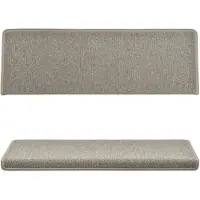 vidaXL Trappmattor 15 st 65x21x4 cm ljusgrå rektangulär kant