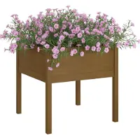 vidaXL Odlingslåda 2 st honungsbrun 70x70x70 cm massiv furu