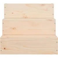 vidaXL Husdjurstrappa 40x37,5x35 cm massiv furu