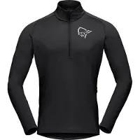 Norrøna - MTB-kläder - Fjørå Equaliser Long Sleeve Zip Top M's Caviar för UnisexUll - Storlek S - Svart