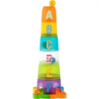 Chicco Stapelbar Super Tower-pyramid Med 6 Kuber Och 4 Bollar 30x62x30 Cm
