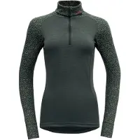 Devold of Norway - Underställ dam - Duo Active Merino 205 Z.Neck W Woods för UnisexUll - Storlek L - Grön