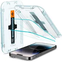 Spigen iPhone 14 Pro 2-PACK GLAS.tR "Ez Fit" Skärmskydd
