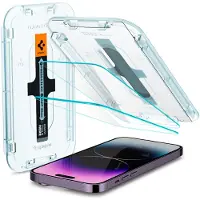 Spigen Glas.tR Ez Fit iPhone 14 Pro Max Skärmskydd - 9H - 2 St.