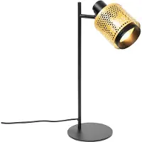 QAZQA Industriell bordslampa svart med guld - Kayden