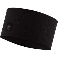 Buff Merino Wide Headband Solid Black