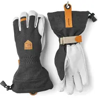 Hestra Army Leather Patrol Gauntlet, Skidhandskar, Mörkgrå