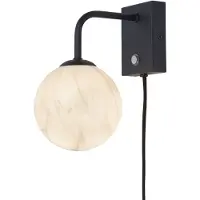 It's About Romi Vägglampa Carrara, Svart, Sovrum, Glas, Design, Vägglampa, vägglampa inomhus