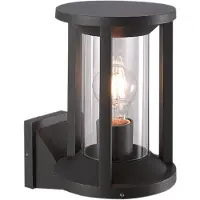 MEGATRON Vägglampa utomhus Cillo, Svart, Aluminium / grå / zink, Utomhusvägglampa