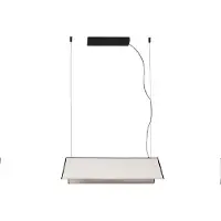 Faro Pendellampa Ludovico, dimbar, Vitt / opal, Vardagsrum / matsal, Textil / tyger / siden, Modern