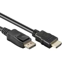 PROCABLE DisplayPort Anslutningskabel DisplayPort-kontakt, HDMI-A-kontakt 7.50 m Svart 11.99.5789 Skärmad DisplayPort-kabel