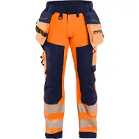 Blakläder 1820-2513 Varselbyxa softshell Varselorange/Marinblå D108