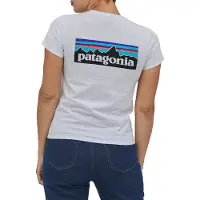 Patagonia Women's P-6 Logo Responsibili-Tee White