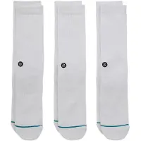Stance - Strumpor - Icon 3 Pack White för Unisex - Storlek 38-42 - Vit
