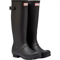 Hunter for woman. WFT1001RMA Original Adjustable Back Boots black -Height: 38cm (35/36), Flat, Casual