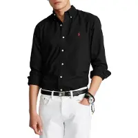 Ralph Lauren för män. 710772290001 Oxford Custom Fit Skjorta svart (M), Casual, Bomull, Lång ärm