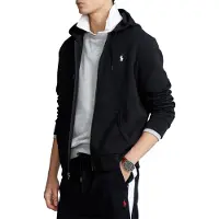 Ralph Lauren för män. 710888282001 Dubbelstickad sweatshirt med svart dragkedja (M), Casual, Bomull, Lång ärm