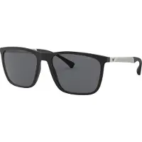Giorgio Armani Solglasögon EA4150 506387 Gummi Svart Grå