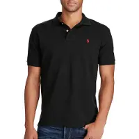 Ralph Lauren för män. 710782592001 Pikétröja i svart piké (S), Casual, Bomull, Kort ärm