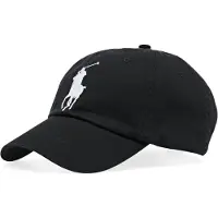Ralph Lauren unisex. 710673584015 Chino keps med visir Logo svart (OSFA), Casual, Bomull