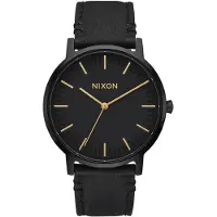 Nixon The Porter Leather all black / gold Storlek Uni