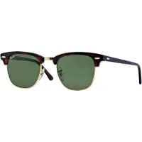 Ray-Ban - Varumärken - Clubmaster Polished Tortoise On Gold G-15 Green för Unisex - Brun