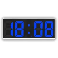 24.Se Digital Väckarklocka med Blå siffror