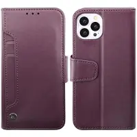 Rvelon iPhone 14 Pro Max Plånboksfodral Extra Kortfack Rvelon - Lila Lila