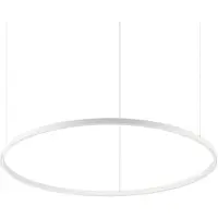 Ideal Lux Pendellampa Oracle Slim, Vitt / opal, Vardagsrum / matsal, Aluminium / grå / zink, Modern