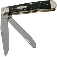 Case Knives Case Trapper Rough Black Synthetic, 18221, 6254 SS pocket knife