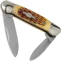 Rough Ryder Canoe Amber Bone RR048 slipjoint pocket knife