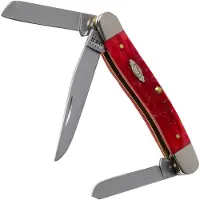 Case Knives Case Medium Stockman Dark Red Bone, Peach Seed Jig, 31951, 6318 CV pocket knife