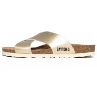 Bayton Pantolette 'Gomera' guld / svart