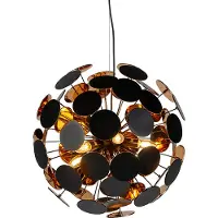 LINDBY Hänglampa Kinan , dimbar, Svart, Vardagsrum / matsal, Syntetmaterial, Modern, Pendellampa