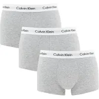 Calvin Klein Logo Låg Midja Kalsonger 3-pack Herrunderkläder Grå U2664GKS0 XS