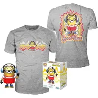 Funko POP! Minions Och T-shirt: Exklusiv Metallisk Rullskridskoåkande Stuart-figur