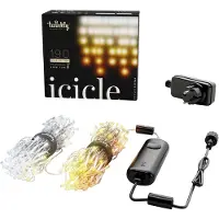 Twinkly Icicle - Stränglampor - LED - klass G - varmt vitt till kallt vitt ljus
