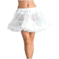 Leg avenue Tyllkjol Vit Deluxe - Plus size