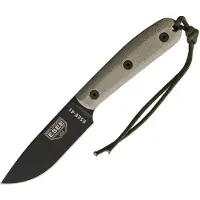 ESEE Model 4HM bushcraft knife Modified Handle, leather sheath