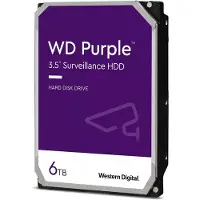 Western Digital WD Purple WD63PURZ - Hårddisk - 6 TB - inbyggd - 3.5 - SATA 6Gb/s - buffert: 256 MB