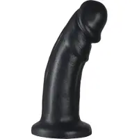 Vixen Large Realistiskt Böjd Dildo 20 cm - Svart - Svart