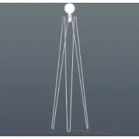 Grupa Products Design golvlampa Model M2, Vitt / opal, Vardagsrum / matsal, Metall, Modern, Golvlampa