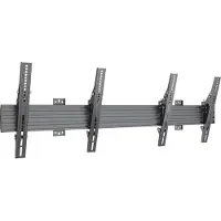 Multibrackets M Wallmount Pro MBW2U - Monteringssats (2 väggplattor, väggskenor, 4 lutningsarmar) - för 2 LCD-bildskärmar - aluminium, stål - svart - skärmstorlek: 40-65 - väggmonterbar