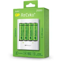 GP ReCyko Batteriladdare, U411 + 4 AA 2000mAh