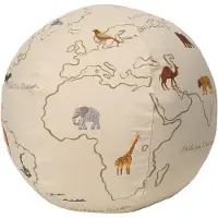 Ferm Living Puff - Världen - Ø50 cm - Off White - - One Size - Puff