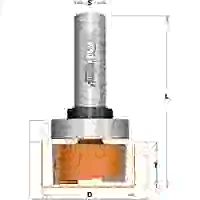 Cmt Notfräs 852.504.11B; 38,1/15,8 mm; med kullager