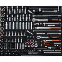 Bahco Ff1a08 1/4´´ 1/2´´ 3/8´´ 3-3 Fit&go Spärrnyckelsats Med Bits Och Hylsor 138 Bitar