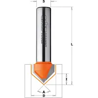 Cmt V-formad fräs ; S=8 mm; D=9,5 mm