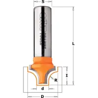 Cmt Kant- och hörnfräs ; S=12 mm; D=35 mm; R=12,7 mm