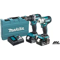 Makita Verktygspaket DLX2410G (DDF484 + DTW300); 18 V; 2x6,0 Ah batt.